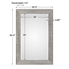 Leiston Metallic Silver Mirror - Ornate Home