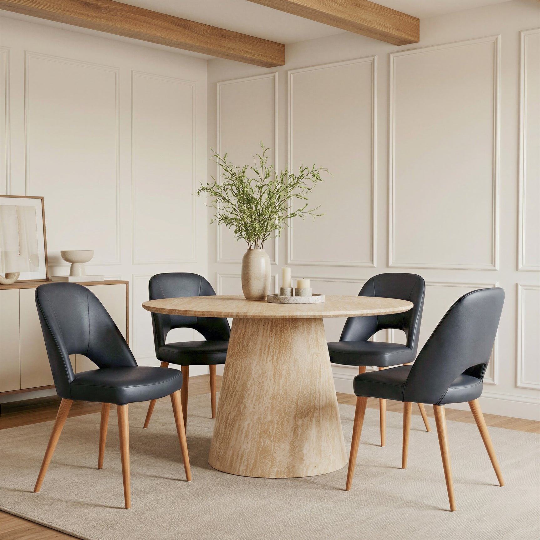 Leith Black Dining Chair (Set of 2) - Ornate Home