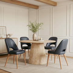 Leith Black Dining Chair (Set of 2) - Ornate Home