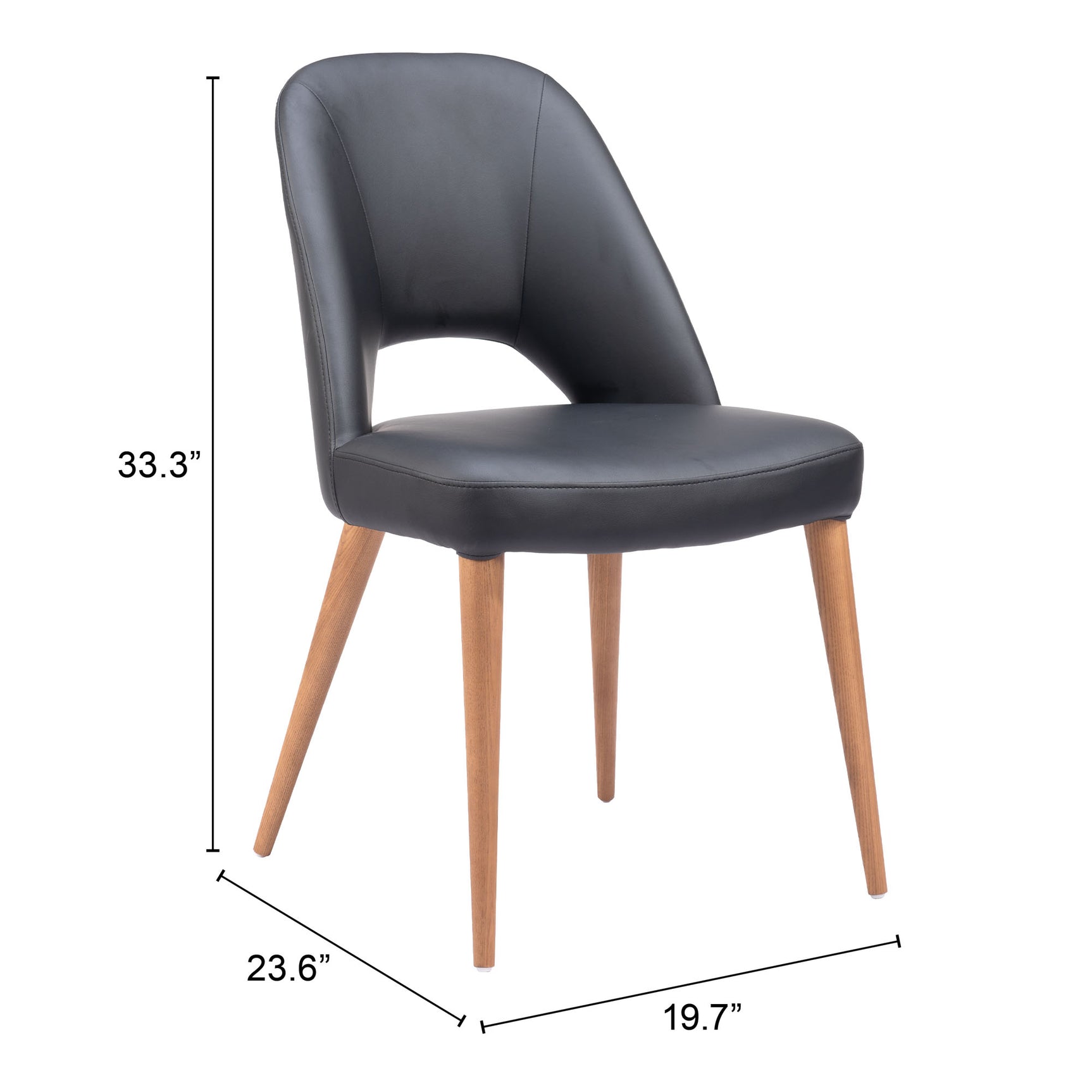 Leith Black Dining Chair (Set of 2) - Ornate Home