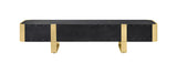 Leknes Gold/Black TV Stand - Ornate Home