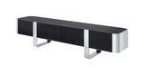 Leknes Silver/Black TV Stand - Ornate Home