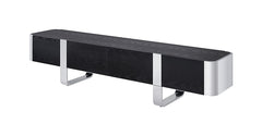 Leknes Silver/Black TV Stand - Ornate Home