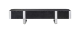 Leknes Silver/Black TV Stand - Ornate Home