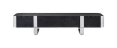 Leknes Silver/Black TV Stand - Ornate Home
