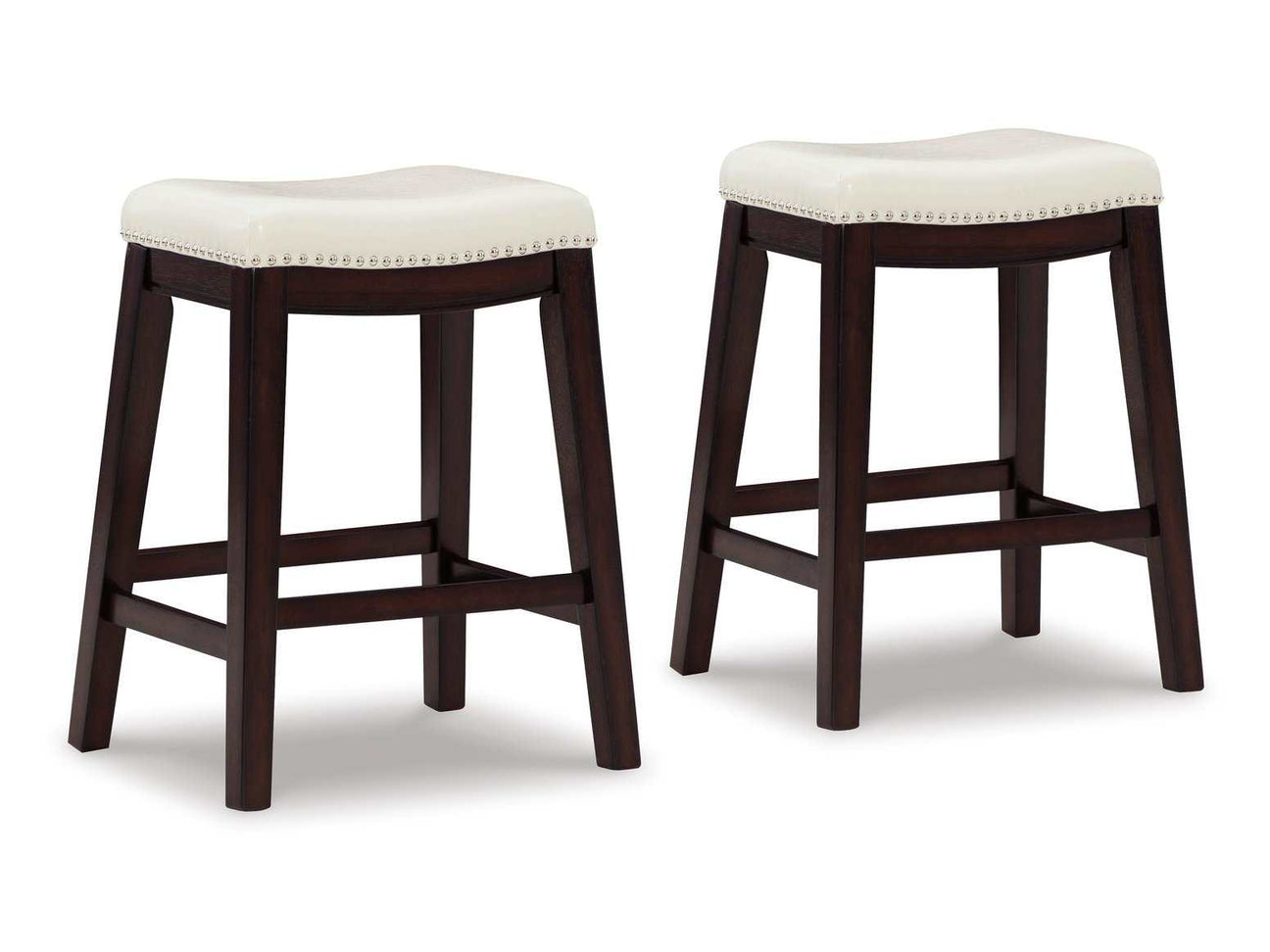Lemante Ivory/Brown Counter Height Bar Stool (Set of 2) (Online Special Price) - Ornate Home