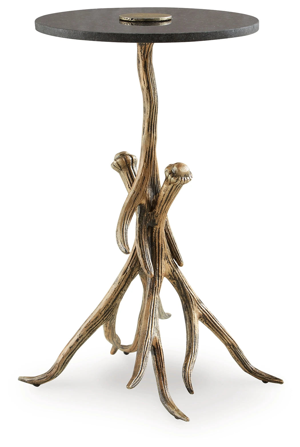 Lemkins Antiqued Gold Accent Table - Ornate Home