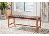 Lemmund Natural/Brown Accent Bench - Ornate Home