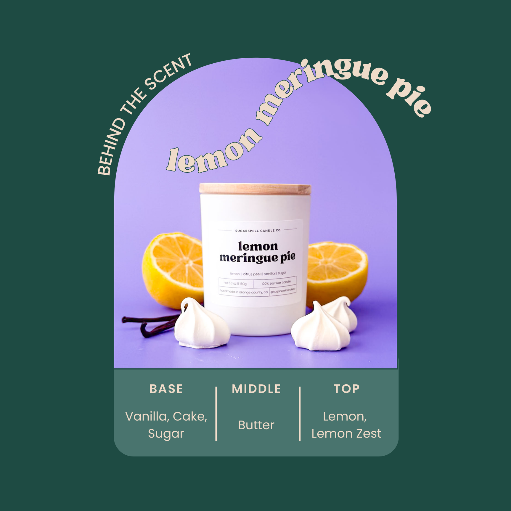 Lemon Meringue Pie 5.3oz Soy Candle - Ornate Home