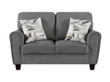 Lemond Charcoal Gray Loveseat - Ornate Home