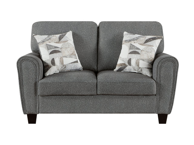Lemond Charcoal Gray Loveseat - Ornate Home