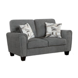 Lemond Charcoal Gray Loveseat - Ornate Home