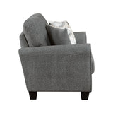 Lemond Charcoal Gray Loveseat - Ornate Home