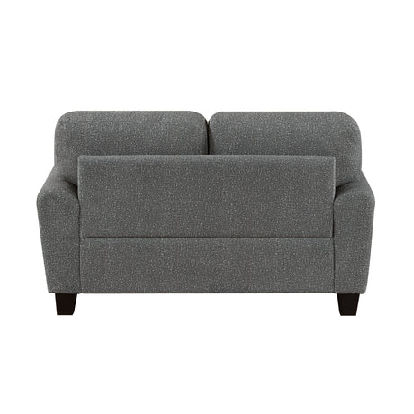 Lemond Charcoal Gray Loveseat - Ornate Home