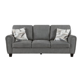 Lemond Charcoal Gray Sofa and Loveseat - Ornate Home