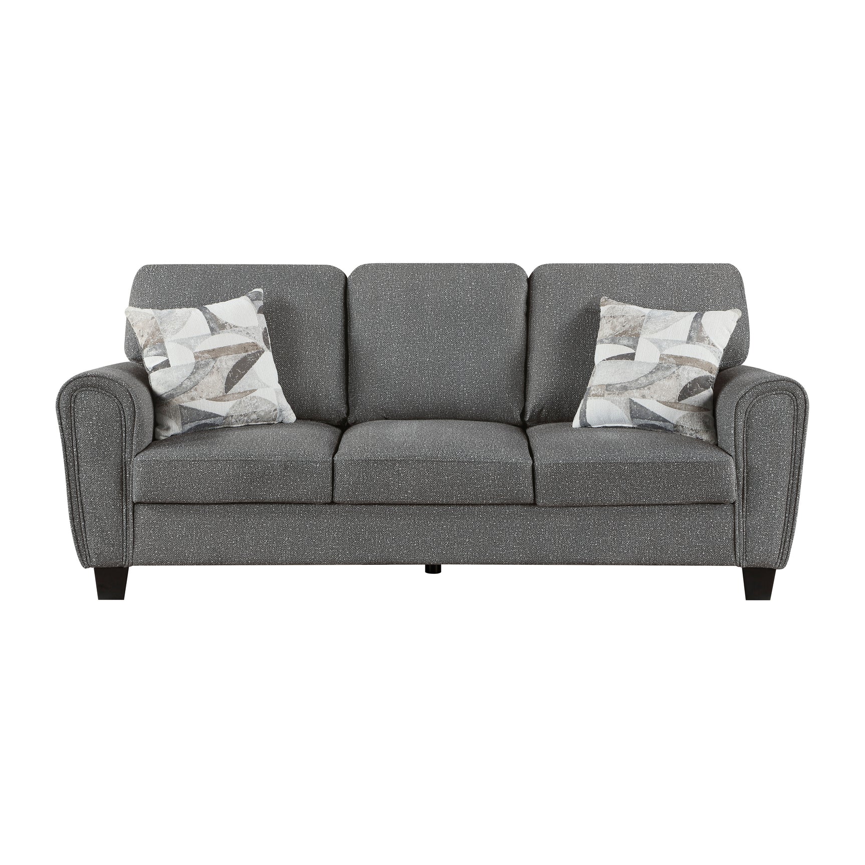 Lemond Charcoal Gray Sofa and Loveseat - Ornate Home