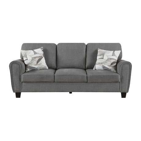 Lemond Charcoal Gray Sofa and Loveseat - Ornate Home