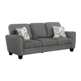 Lemond Charcoal Gray Sofa and Loveseat - Ornate Home