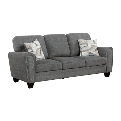 Lemond Charcoal Gray Sofa and Loveseat - Ornate Home