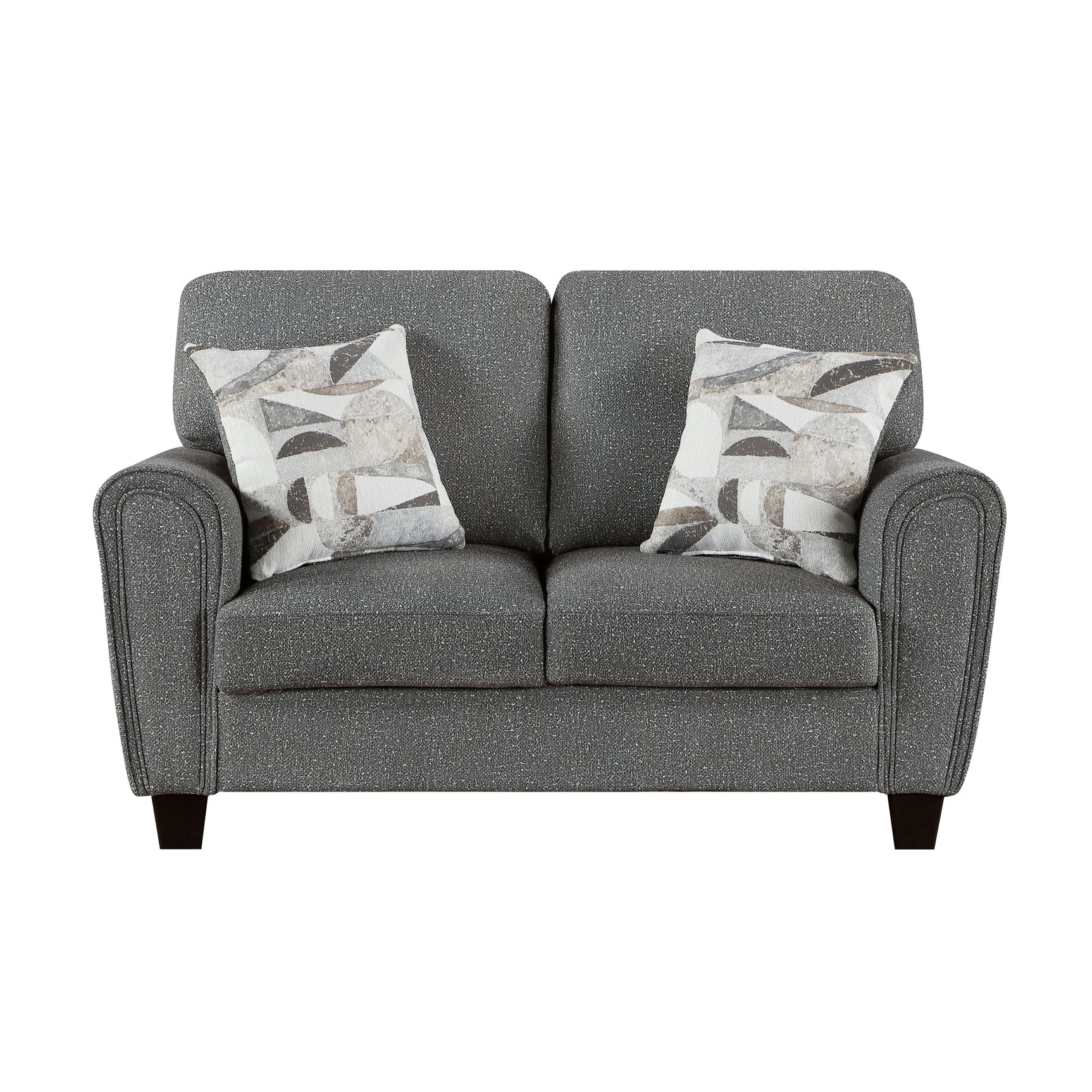 Lemond Charcoal Gray Sofa and Loveseat - Ornate Home