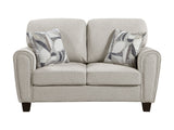 Lemond Gray Loveseat - Ornate Home