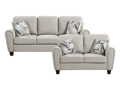 Lemond Gray Sofa and Loveseat - Ornate Home