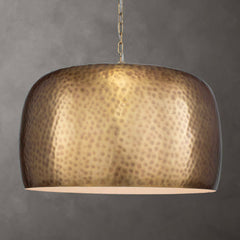 Lemont Hammered Brass 1 Light Pendant - Ornate Home
