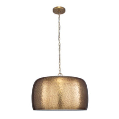 Lemont Hammered Brass 1 Light Pendant - Ornate Home
