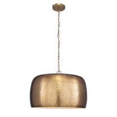 Lemont Hammered Brass 1 Light Pendant - Ornate Home