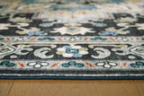 Leningston Black/Cream/Blue 5' x 7' Washable Rug - Ornate Home