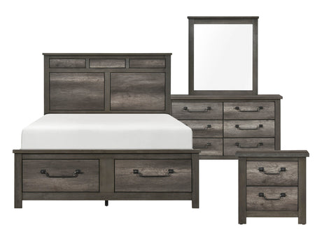Lenior Gray 4-Piece Queen Bedroom Set - Ornate Home