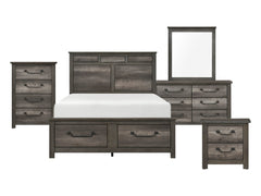 Lenior Gray 5-Piece Queen Bedroom Set - Ornate Home
