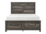 Lenior Gray Eastern King Platform Bed - Ornate Home