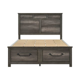 Lenior Gray Eastern King Platform Bed - Ornate Home