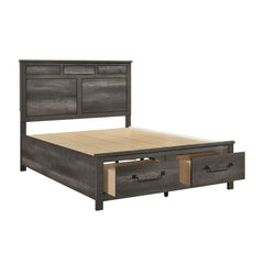 Lenior Gray Eastern King Platform Bed - Ornate Home