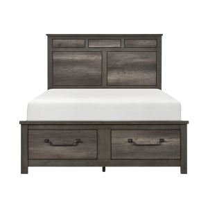 Lenior Gray Eastern King Platform Bed - Ornate Home