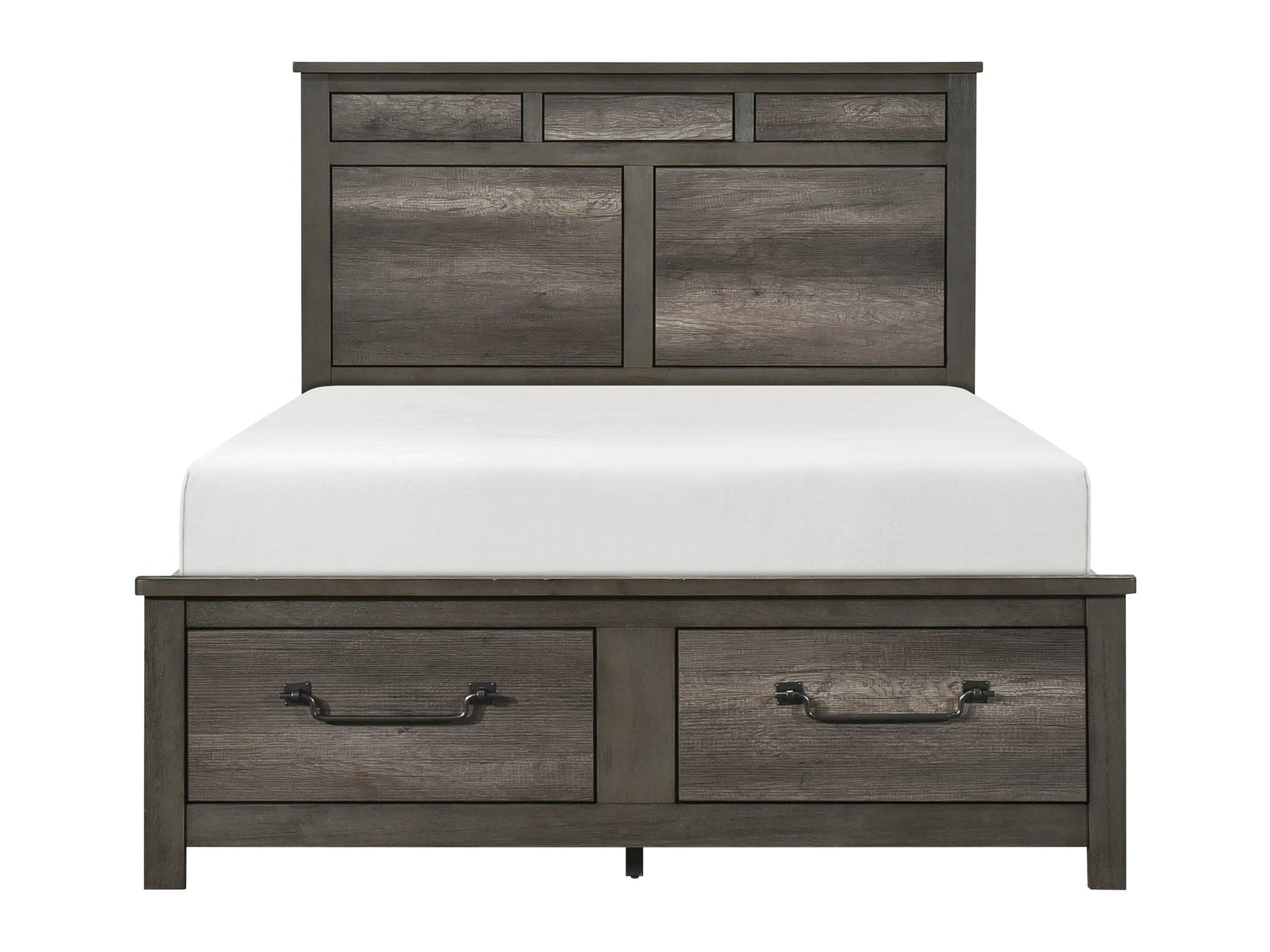 Lenior Gray Queen Platform Bed - Ornate Home