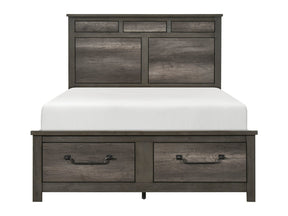 Lenior Gray Queen Platform Bed - Ornate Home