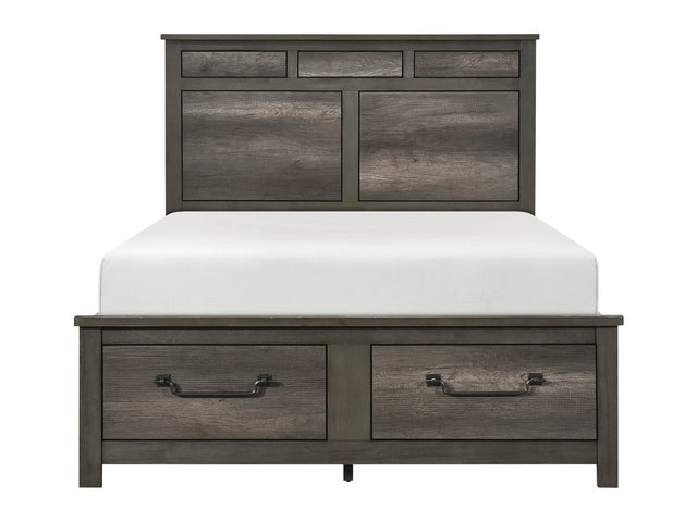 Lenior Gray Queen Platform Bed - Ornate Home
