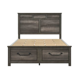 Lenior Gray Queen Platform Bed - Ornate Home