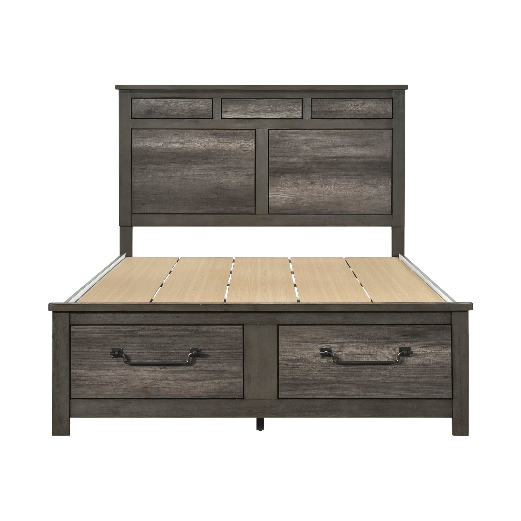 Lenior Gray Queen Platform Bed - Ornate Home