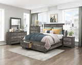Lenior Gray Queen Platform Bed - Ornate Home