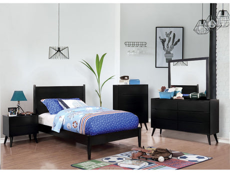 Lennart Black 4 Pc. Twin Bedroom Set - Ornate Home