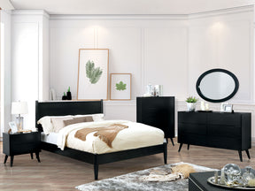 Lennart Black 5 Pc. Queen Bedroom Set w/ 2NS - Ornate Home