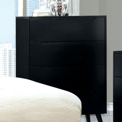 Lennart Black 5 Pc. Queen Bedroom Set w/ Chest - Ornate Home