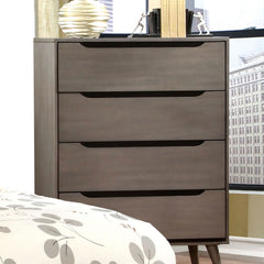 Lennart Gray 5 Pc. Queen Bedroom Set w/ Chest - Ornate Home