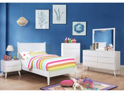 Lennart White 4 Pc. Twin Bedroom Set - Ornate Home