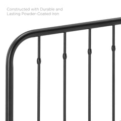 Lennon Black Metal Full Headboard - Ornate Home