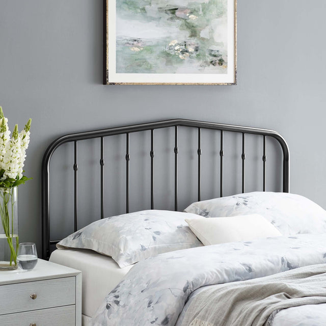 Lennon Black Metal Queen Headboard - Ornate Home