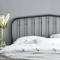 Lennon Black Metal Queen Headboard - Ornate Home